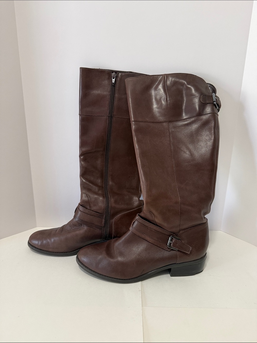 Lauren Ralph Lauren Brown Leather Over-the-Knee Riding Boots